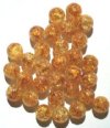 30 10mm Topaz Crackle Beads